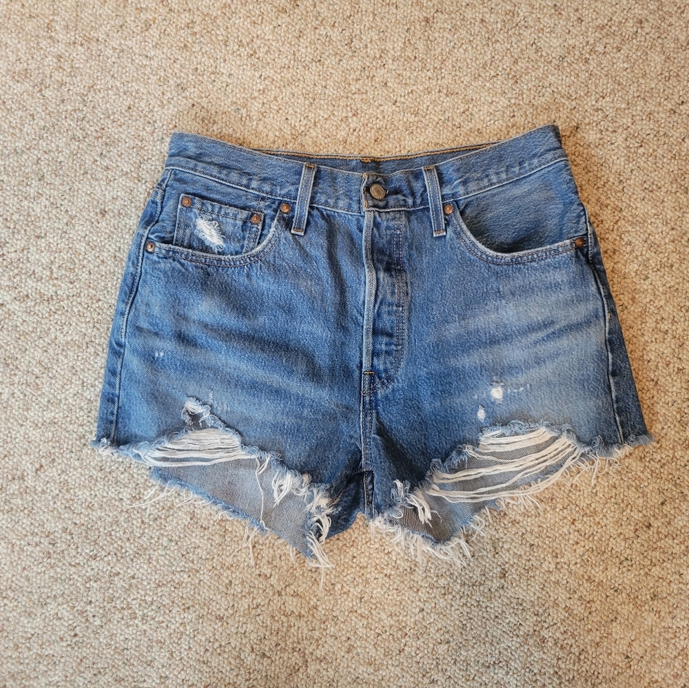 Levi's Premium 501 Distressed Shorts
